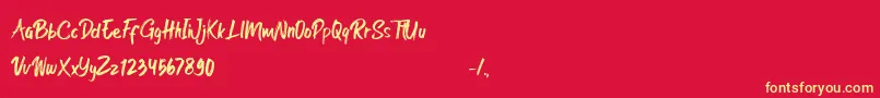 Rocket Shield Font – Yellow Fonts on Red Background