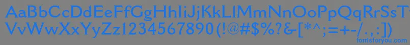 フォントCantoriamtstdSemibold – 灰色の背景に青い文字