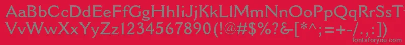 フォントCantoriamtstdSemibold – 赤い背景に灰色の文字