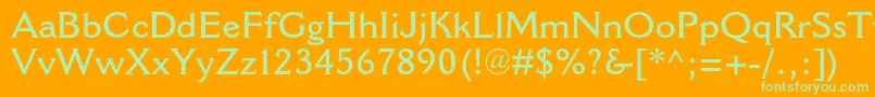 CantoriamtstdSemibold Font – Green Fonts on Orange Background