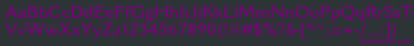 フォントCantoriamtstdSemibold – 黒い背景に紫のフォント
