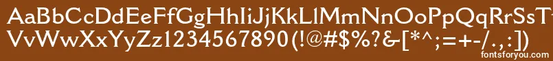 フォントCantoriamtstdSemibold – 茶色の背景に白い文字