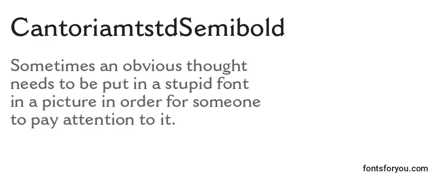 Review of the CantoriamtstdSemibold Font