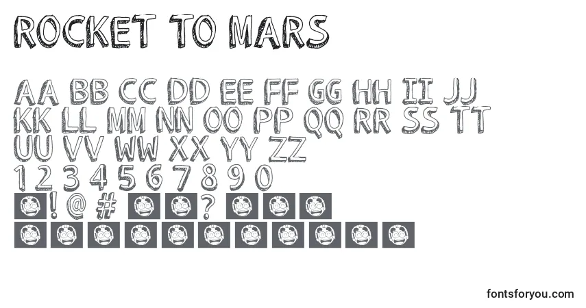 Fuente ROCKET TO MARS - alfabeto, números, caracteres especiales