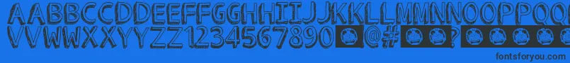 ROCKET TO MARS Font – Black Fonts on Blue Background