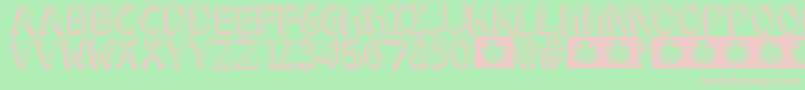 ROCKET TO MARS Font – Pink Fonts on Green Background