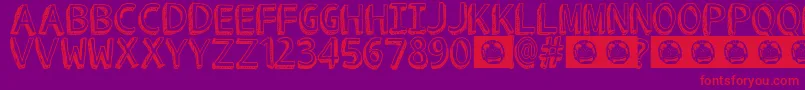 ROCKET TO MARS Font – Red Fonts on Purple Background