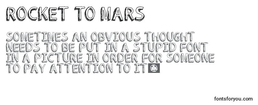 ROCKET TO MARS (138951) -fontin tarkastelu