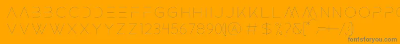 ROCKET WILDNESS-Schriftart – Graue Schriften auf orangefarbenem Hintergrund