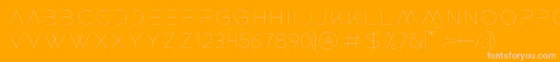 Fonte ROCKET WILDNESS – fontes rosa em um fundo laranja