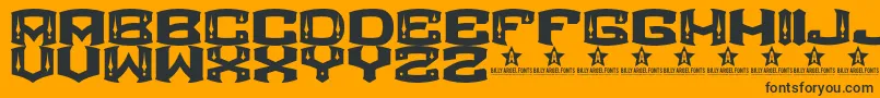 ROCKETAIR    Font – Black Fonts on Orange Background