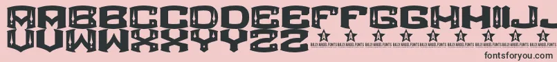 ROCKETAIR    Font – Black Fonts on Pink Background