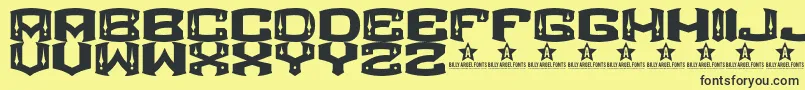 ROCKETAIR    Font – Black Fonts on Yellow Background