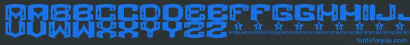 ROCKETAIR    Font – Blue Fonts on Black Background