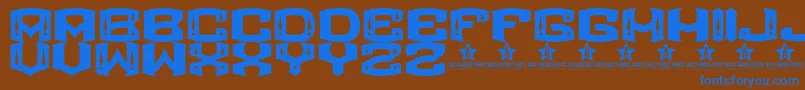 ROCKETAIR    Font – Blue Fonts on Brown Background