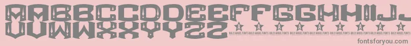 ROCKETAIR    Font – Gray Fonts on Pink Background
