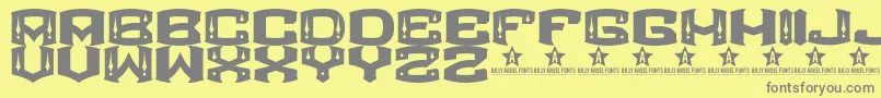 ROCKETAIR    Font – Gray Fonts on Yellow Background