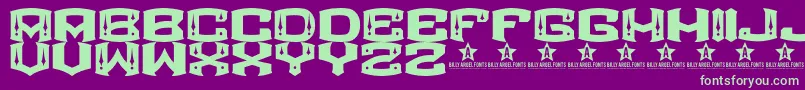 ROCKETAIR    Font – Green Fonts on Purple Background
