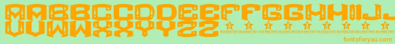 ROCKETAIR    Font – Orange Fonts on Green Background