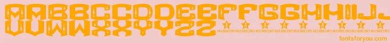 ROCKETAIR    Font – Orange Fonts on Pink Background