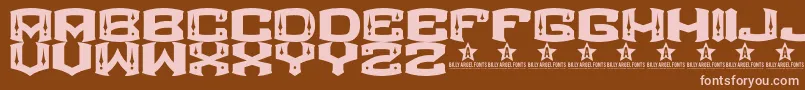 ROCKETAIR    Font – Pink Fonts on Brown Background