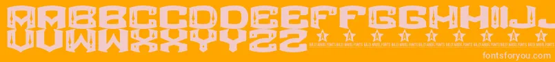 ROCKETAIR    Font – Pink Fonts on Orange Background