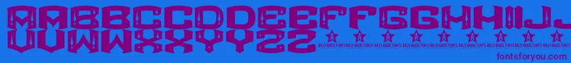 ROCKETAIR    Font – Purple Fonts on Blue Background
