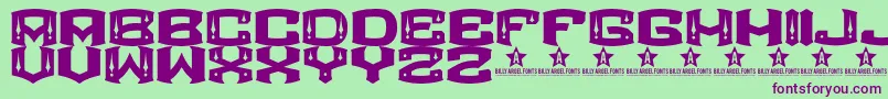 ROCKETAIR    Font – Purple Fonts on Green Background