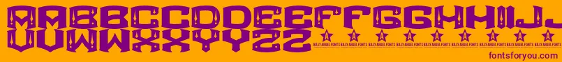 ROCKETAIR    Font – Purple Fonts on Orange Background