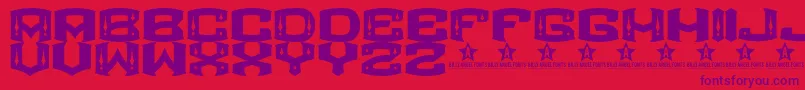 ROCKETAIR    Font – Purple Fonts on Red Background