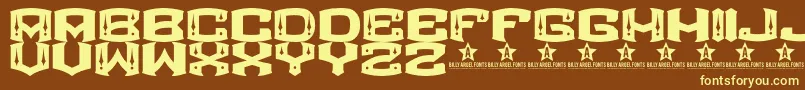 ROCKETAIR    Font – Yellow Fonts on Brown Background