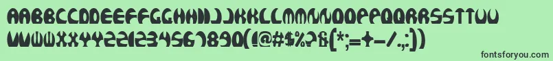 Rocketboss Font – Black Fonts on Green Background