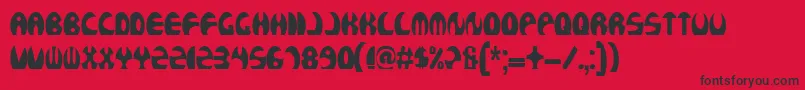 Rocketboss Font – Black Fonts on Red Background