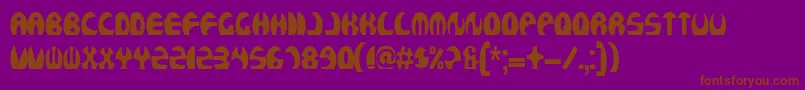 Rocketboss Font – Brown Fonts on Purple Background