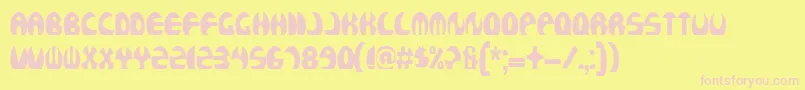 Rocketboss Font – Pink Fonts on Yellow Background