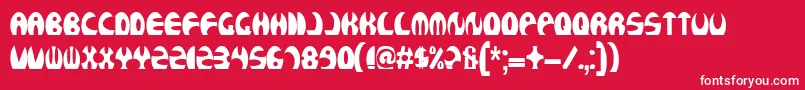 Rocketboss Font – White Fonts on Red Background