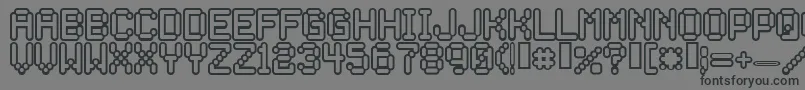 フォントROCKETMAN – 黒い文字の灰色の背景