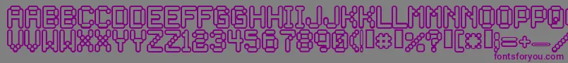 Шрифт ROCKETMAN – фиолетовые шрифты на сером фоне