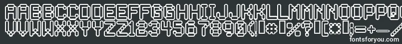 ROCKETMAN-fontti – valkoiset fontit mustalla taustalla