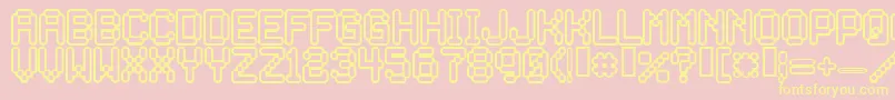 ROCKETMAN Font – Yellow Fonts on Pink Background