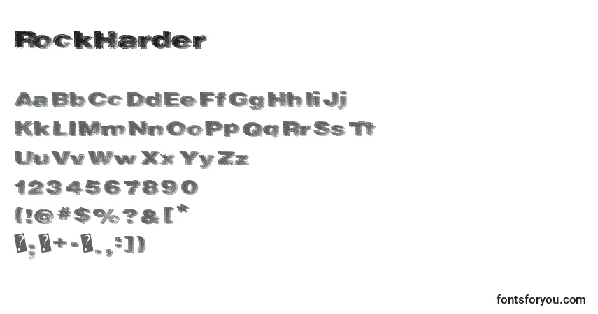 Fuente RockHarder - alfabeto, números, caracteres especiales
