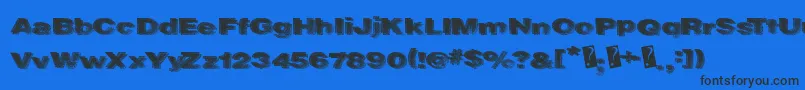 RockHarder Font – Black Fonts on Blue Background