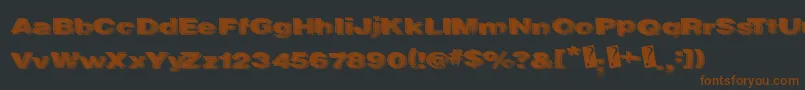 RockHarder Font – Brown Fonts on Black Background