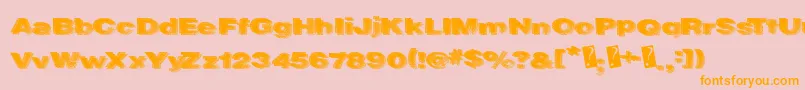 RockHarder Font – Orange Fonts on Pink Background