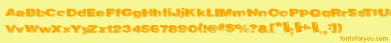 RockHarder Font – Orange Fonts on Yellow Background