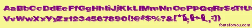 RockHarder Font – Purple Fonts on Yellow Background