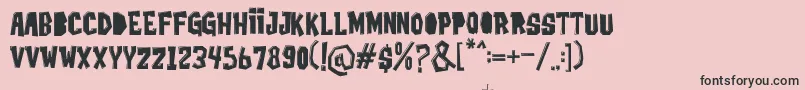 フォントRockidz Demo – ピンクの背景に黒い文字