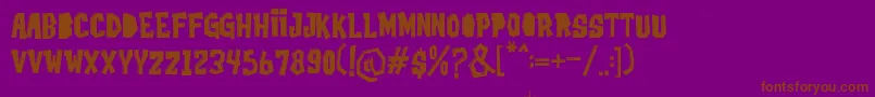 Шрифт Rockidz Demo – коричневые шрифты на фиолетовом фоне