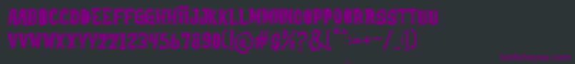 Шрифт Rockidz Demo – фиолетовые шрифты на чёрном фоне