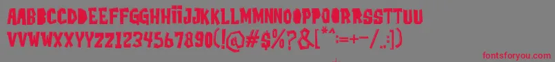 Rockidz Demo Font – Red Fonts on Gray Background